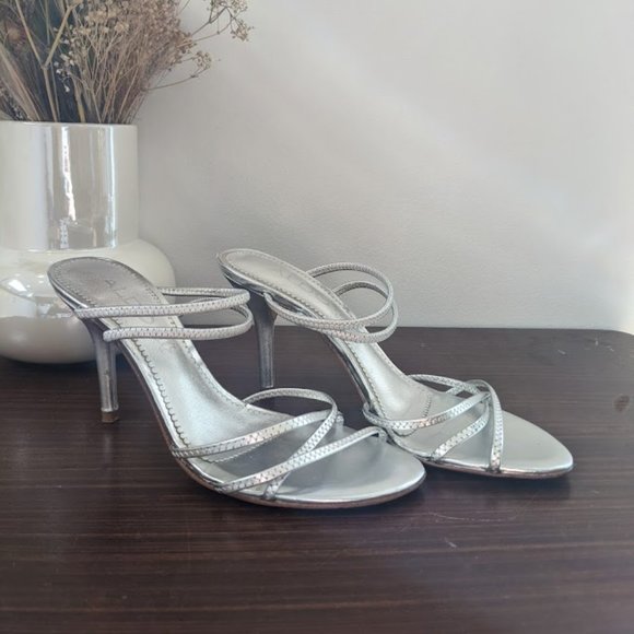 Aldo Silver High Heeled Shoes Size 6